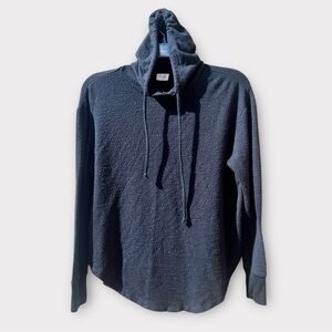 Me + We black knit hoodie